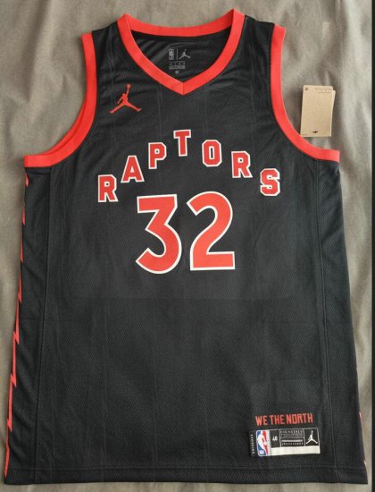 Maillot de Basket #32 Porter Raptors Noir Statement Edition